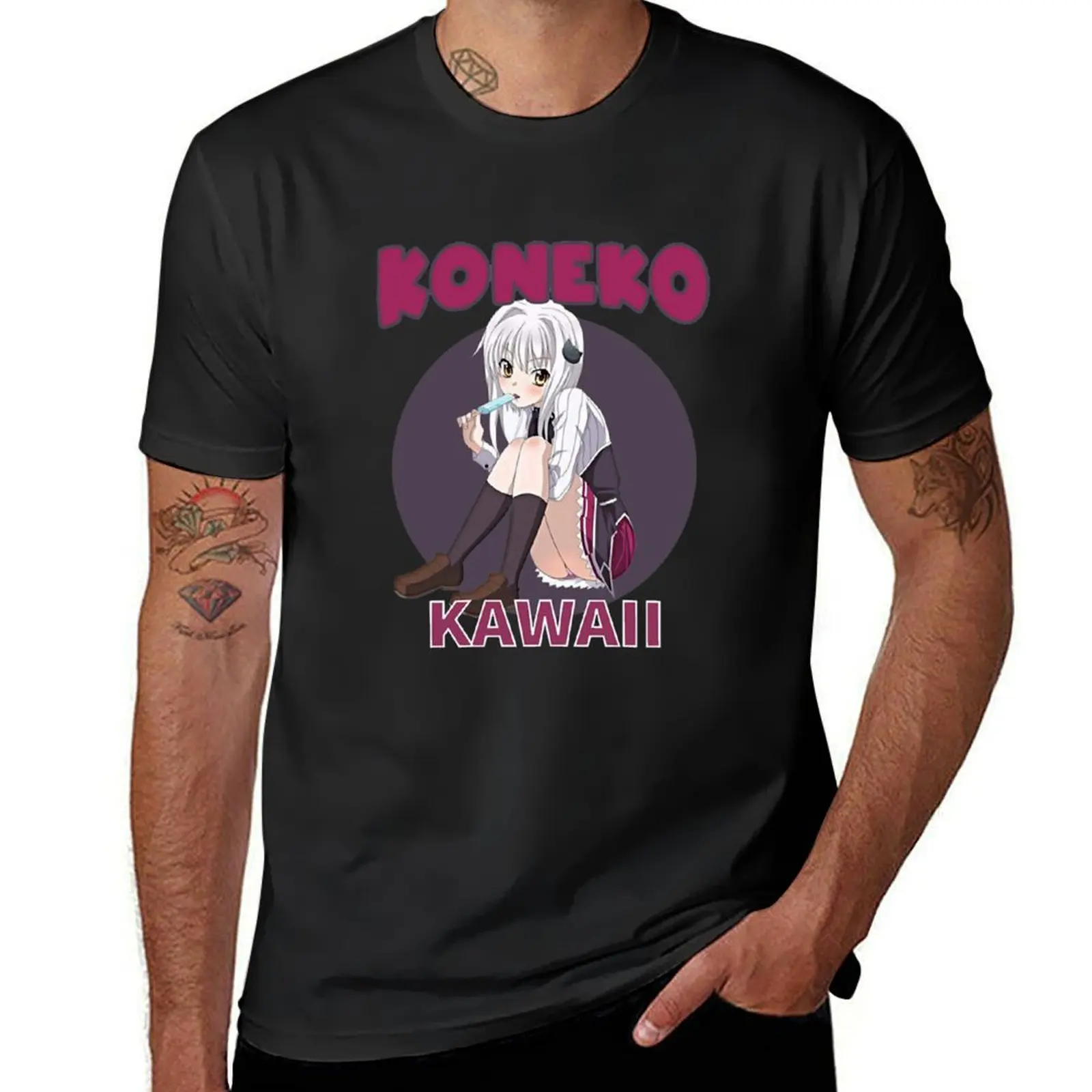 High School DxD Koneko Toujou -KAWAII T-Shirt funnys plus size tops aesthetic clothes Men's clothing