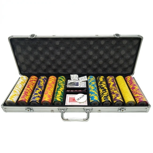 Clay Poker Chips set 500 Piece with Aluminium Box