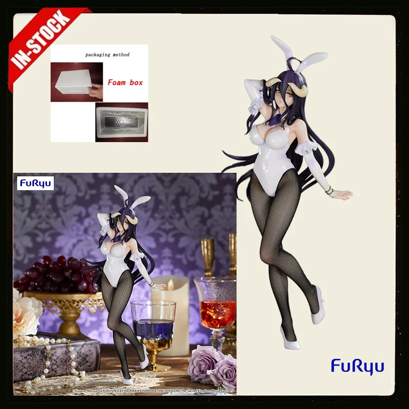 

Original Genuine FuRyu Anime Overlord Albedo BiCute Bunnies Figure 30cm Anime Modle Toy gifts In Stock