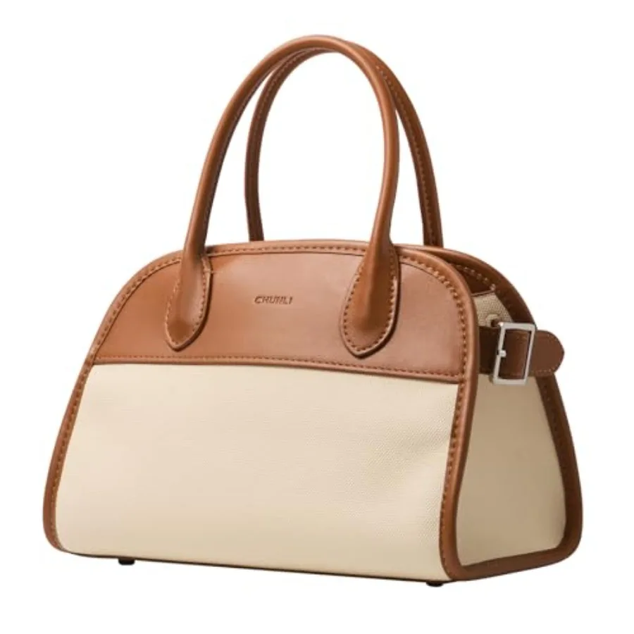 

CHUNLI PU Leather Satchel Bag for Women Fashion Top Handle Bags Zipper Crossbody Purse for Casual Traveling Work Business