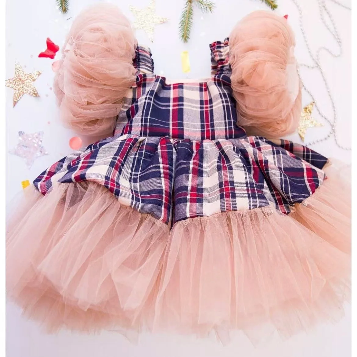 

0-12Y Baby Girl Summer Beige Exquisite Lace Turkish Vintage Princess Ball Gown Dress for Birthday Holiday Eid Photography B350