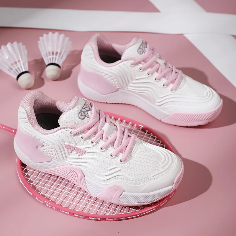 

High Quality Pink Badminton Shoes Women Gym Shoes Luxury Brand Men's Tennis Shoes Lightweight Anti-Slip Baseball Sneakers Women