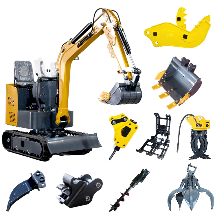 Free Shipping Sale China Excavator 1.2 ton 1.5ton 1.8Ton Small Excavator Mini Excavators Bucket Bagger Cralwer Mini Digger