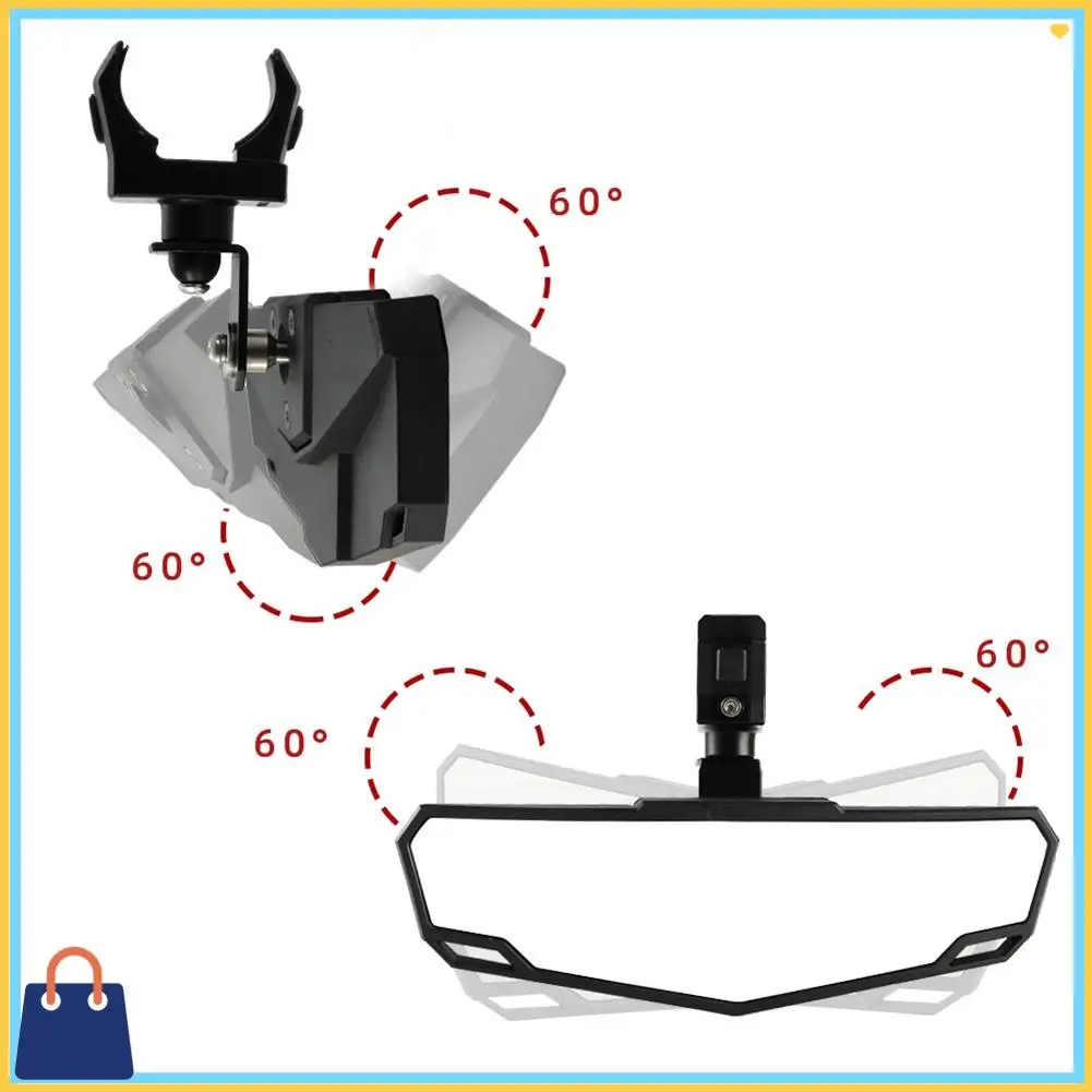 

Efficient UTV Rear View Mirror For Polaris RZR Can Am Maverick Arctic Cat For 1.5" To 2.0 Inch Round Roll Cage UTV Accessories