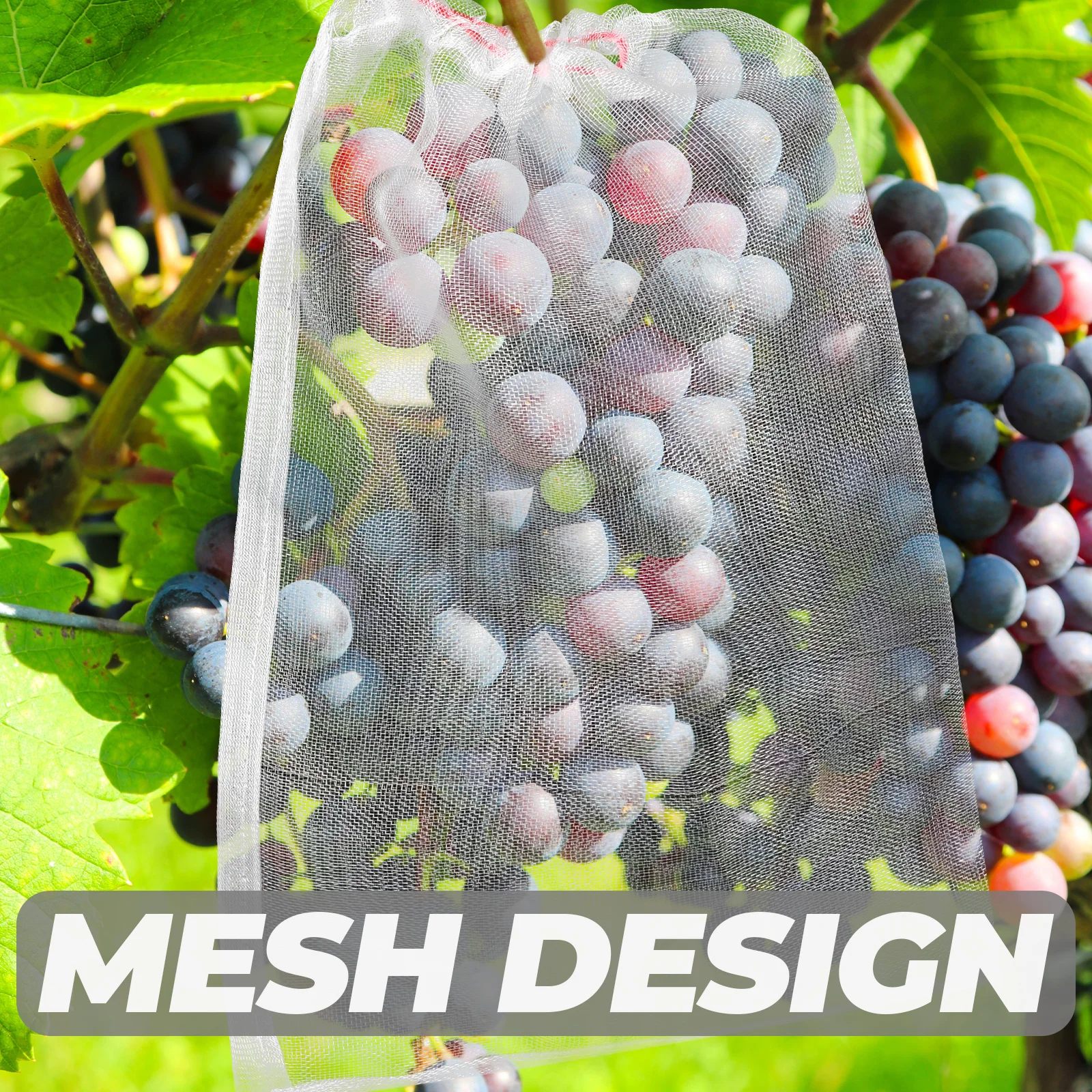 

Premium Insect Proof Netting Bag for Plants Fruit Tree Protector Drawstring Mesh Landscape Flower Mosquito Pest