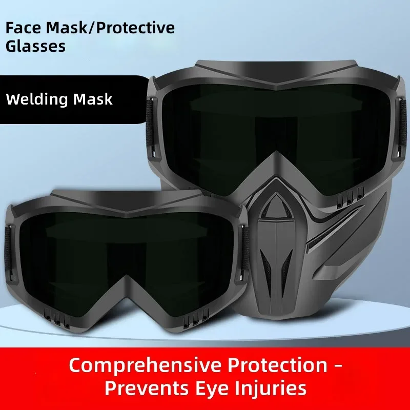 for New Welder Mask Head Mounted Dustproof Windproof Tactical Glasses Electric Welder Anti Glare Anti Splash Goggles