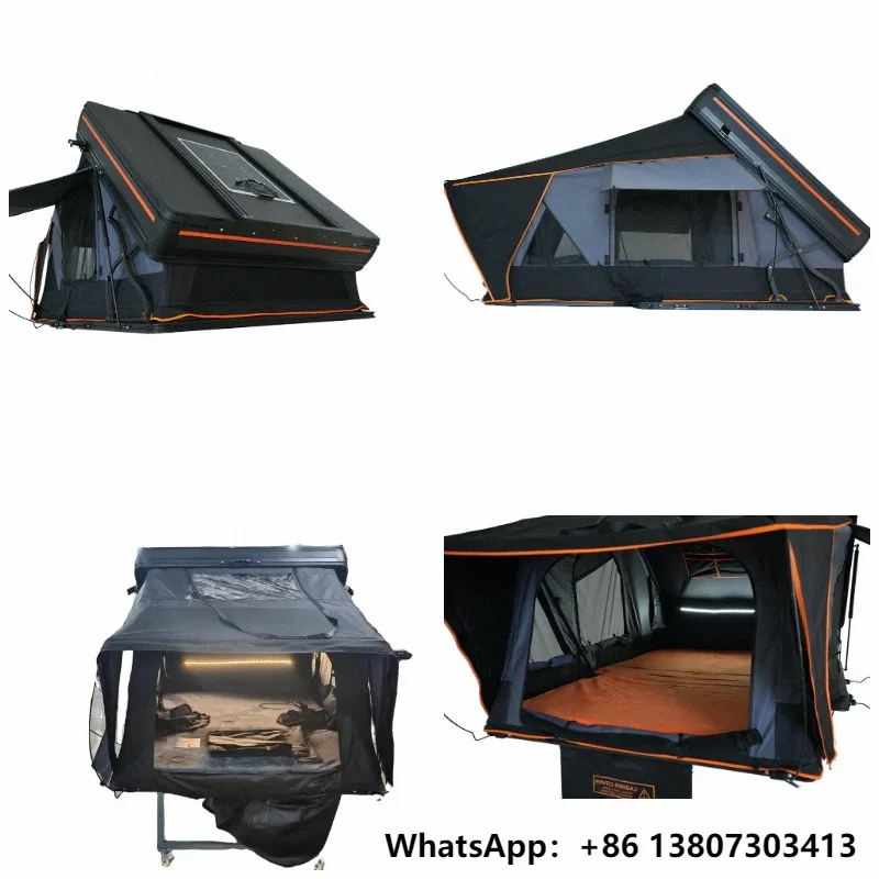 4x4 Camping Accessories 3-4 Person Overland Side Open Car Rooftop Tent Aluminum Hard Shell Roof Top Tent