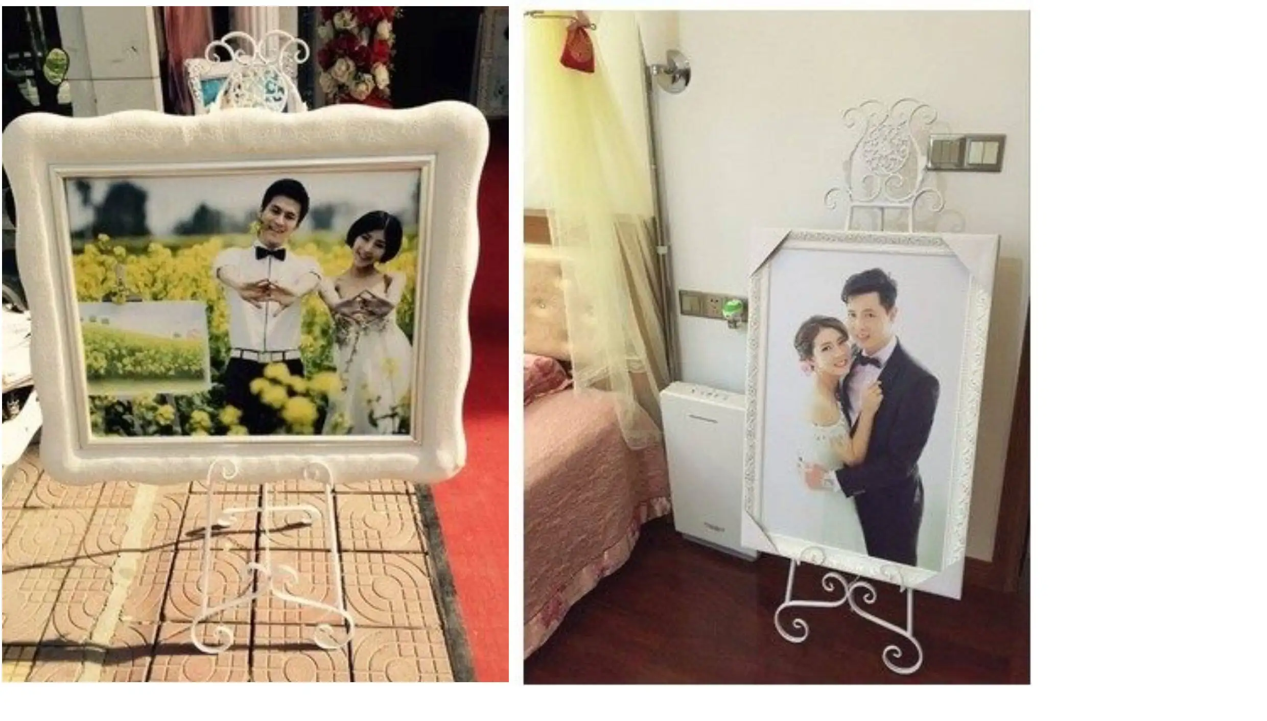 European iron oil painting frame photo frame floor stand display rack poster frame photo bracket wedding easel