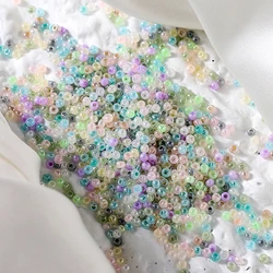 800Pcs/Lot 2mm Colorfu Czech Glass Seed Charms Beads Small Spacer Beads for DIY Neacklace Bracelet Jewelry Making Accessories