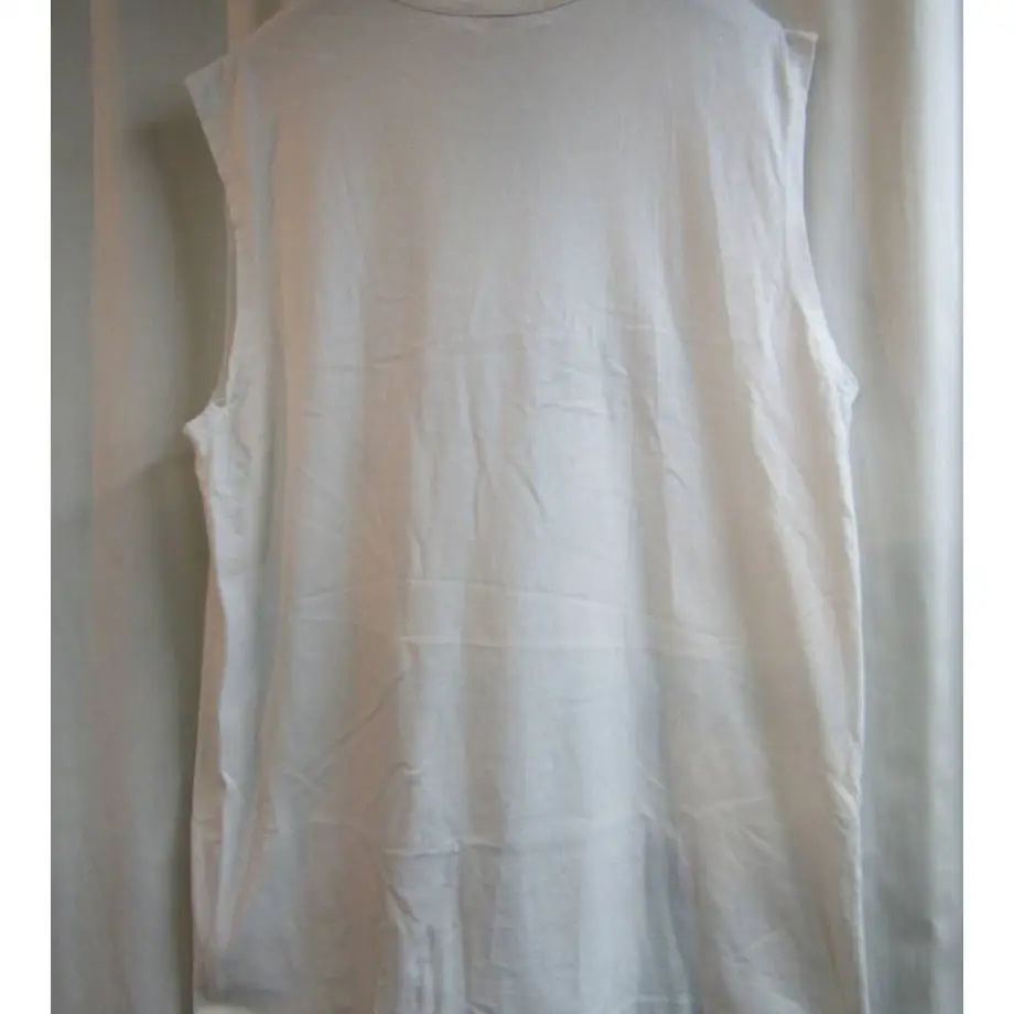 TOP-YAMAMOTO ® Design-inspired Casual Style Black and White Printed Sleeveless Backless V-Neck T-Shirt Men's Loose-Fitting Shirt
