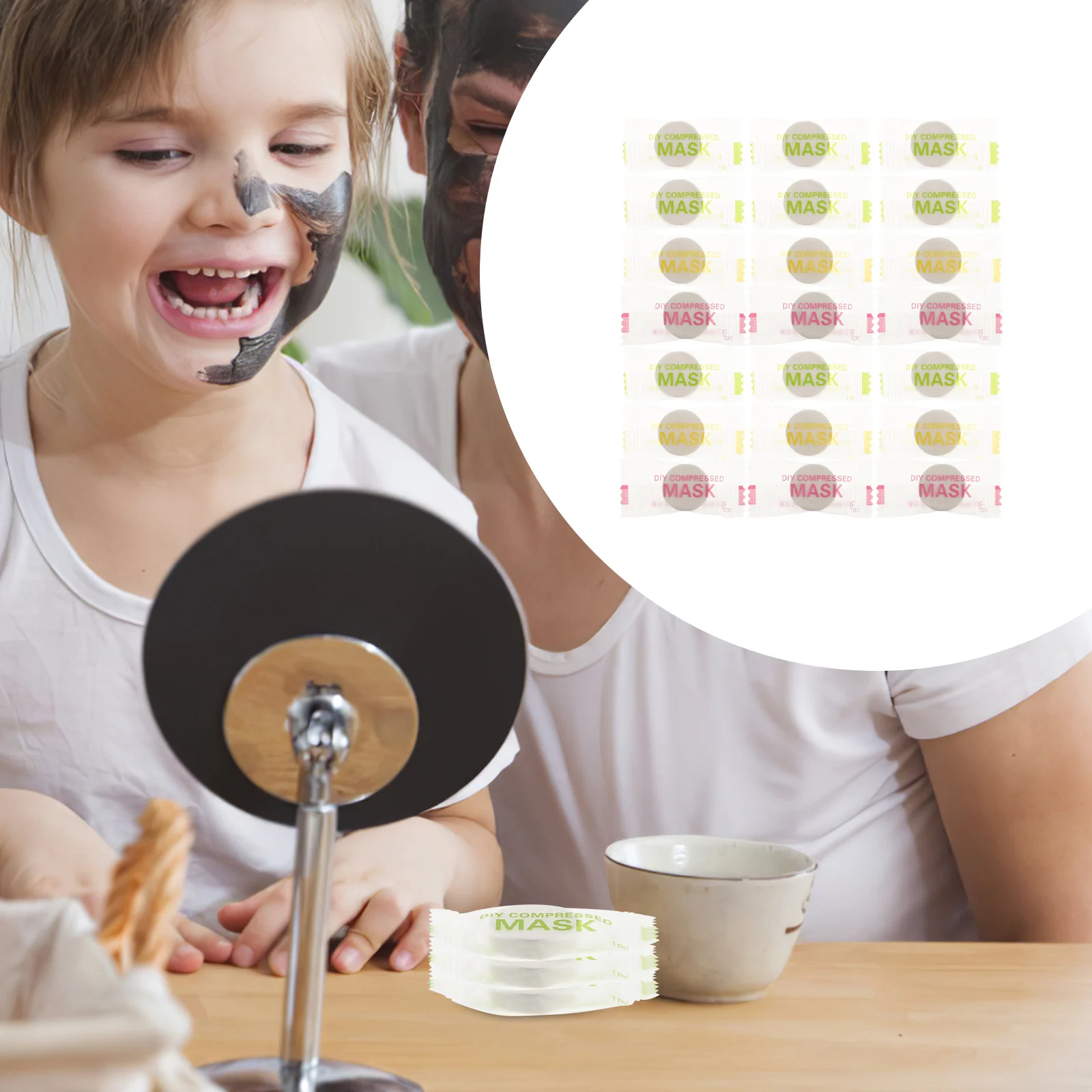 Gecomprimeerde maskers Wegwerplaken Dames Huidverzorging Antirimpel Hydraterende reiniging Mini draagbare gezichtsmaskers