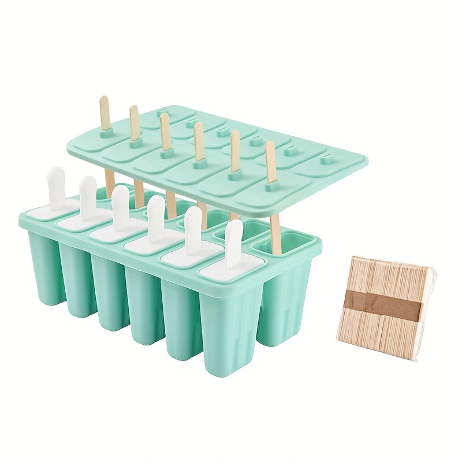 50-Piece Silicone Popsicle Molds - Bpa & Pvc-Free Ice  Maker For Homemade  Treats