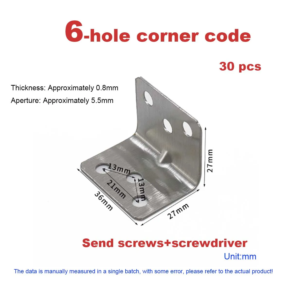 

Triangle Iron t Bracket Stainless Steel Corner Bracket 90 Degree Right Angle Fixator/Support Furniture Connector Piece