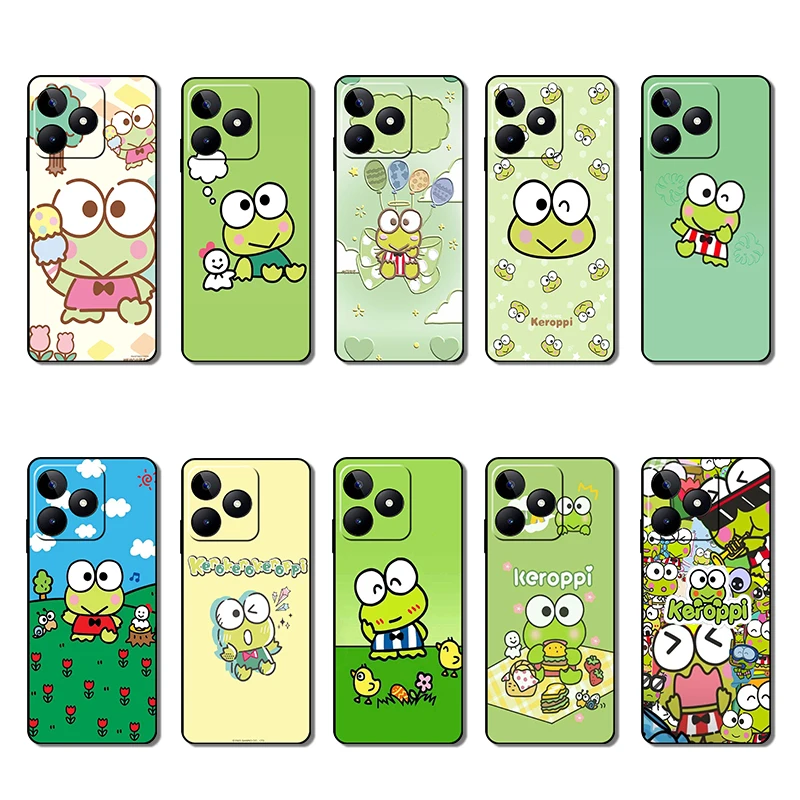 Realme 9 Pro Plus 9i 4G 12 Lite 12X 12+ 13 Kero Kero Keroppi Creative Design Soft Case Phone Case