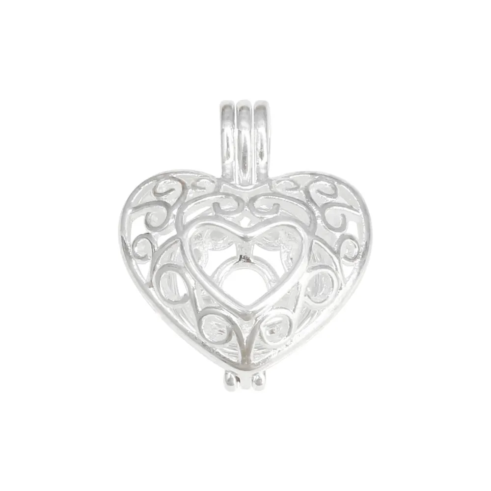 10pcs Mixed Classics Pearl Cage Locket Pendants Aromatherapy Mermaid Essential Oil Diffuser Necklace Locket For DIY Jewelry