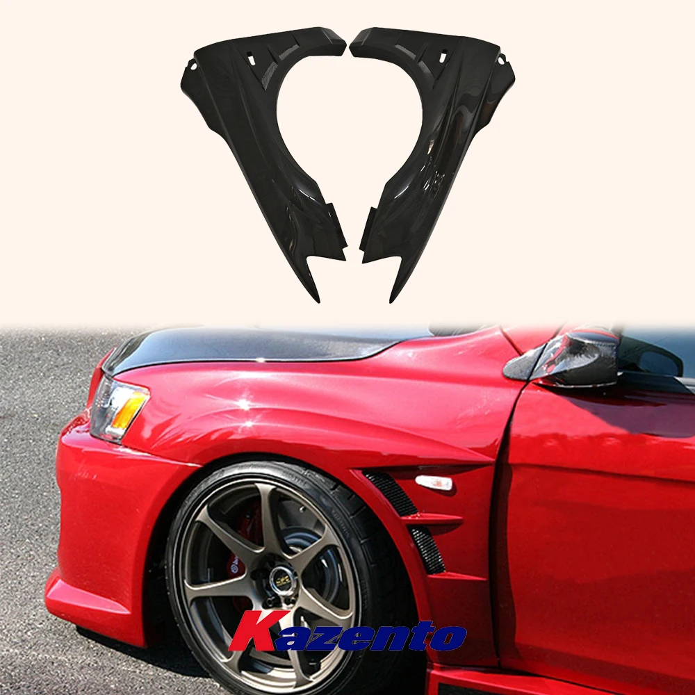 

For Mitsubishi EVO 10 X Lancer Evolution Vented Front Fender Carbon Fiber