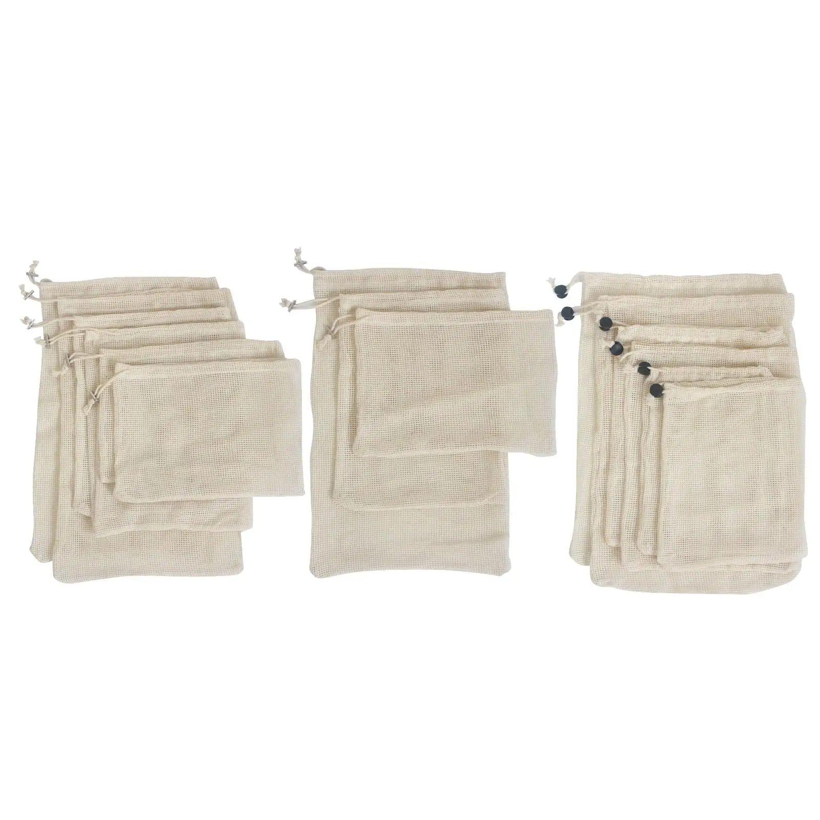 

Хлопковая сетчатая сумка Многоразовые сетчатые пакеты для продуктов Экологичные пакеты для продуктов с нулевыми отходовми для фруктов, овощей и сада