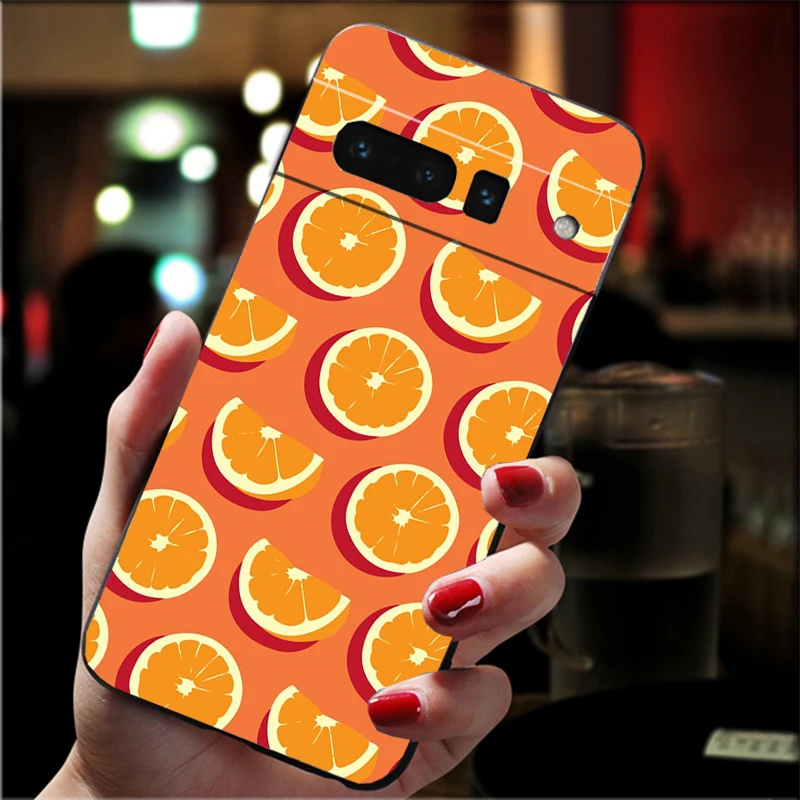 Orange Fruit Phone Case For Google Pixel 8A 8 7 Pro 7A 7 6A 6 Pro 5A 4A 3A Pixel 5 6 4 3 3A XL