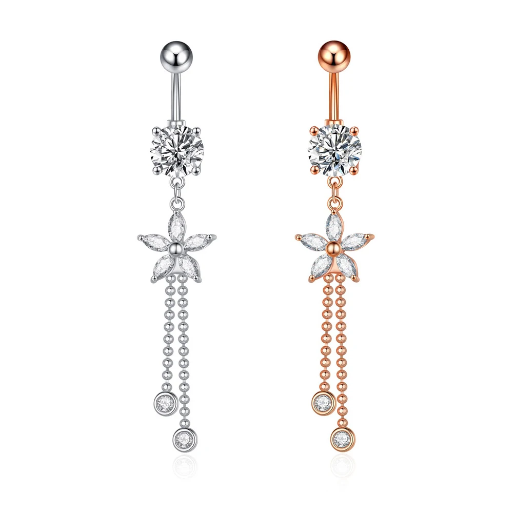 Trendy Engel Bauchnabel Ringe Edelstahl Zirkon Schmetterling Nabel Piercing Chirurgisch für Frauen Körper Bauch Schmuck Anhänger – Detail 5