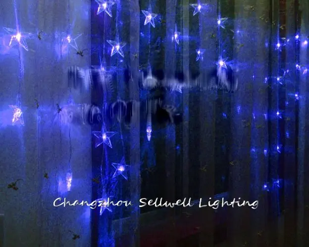 

2024 Rushed New Christmas Decorations Navidad Great!festival Light Hotel Decoration 56 Pcs Five Pointed Bead Curtain Lamp H326