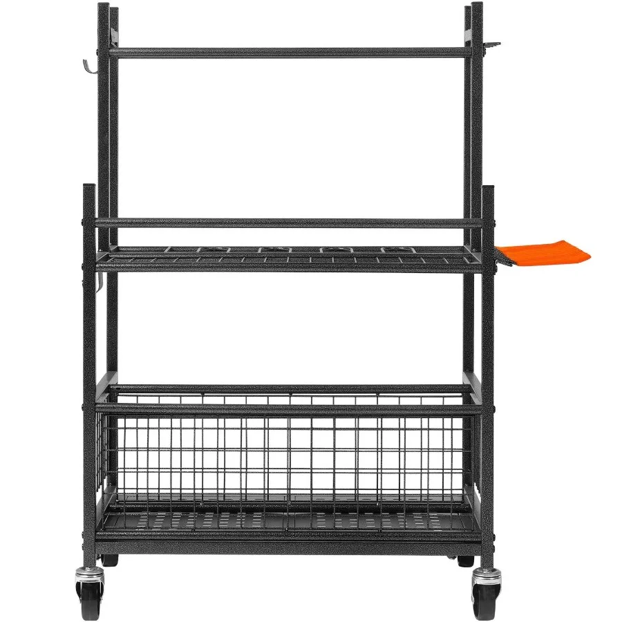

Garden Tool Organizer 16 Slots with Hooks Yard Tool Tower Rack with Wheels for Garage Organization and Storage Hold LongHandle