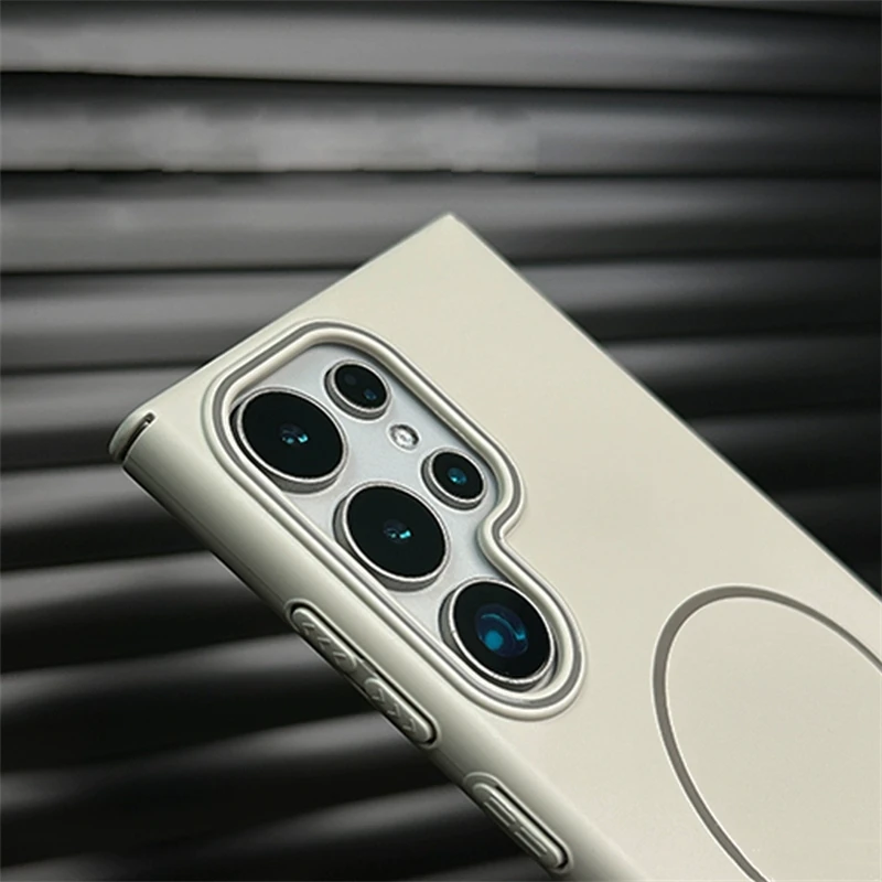 For Magsafe Magnetic Wireless Charge Matte Case For Samsung Galaxy S25 Plus S24 S23 S22 S21 Note 20 Ultra Shockproof Hard Cover