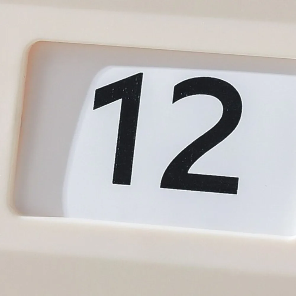 Vintage Perpetual Desk Calendar Desk Date Display Plastic Retro Calendar Blocks Rotation Light Luxury Desktop Calendar