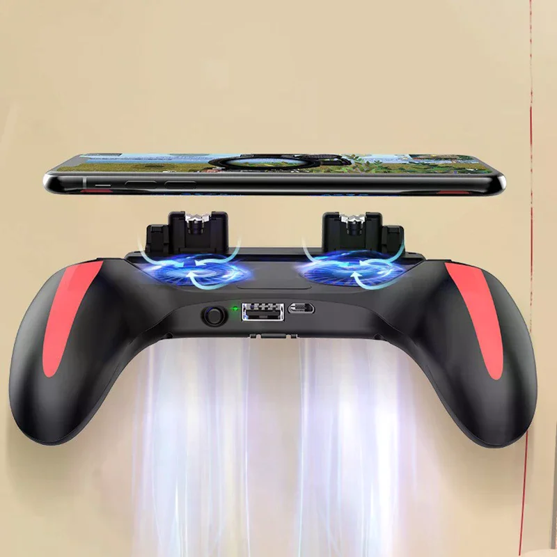 قبضة وحدة تحكم الألعاب H10 مع مروحة تبريد - بطارية 5000 مللي أمبير في الساعة لهاتف PUBG Mobile، حامل هاتف مريح مع أزرار تشغيل #6