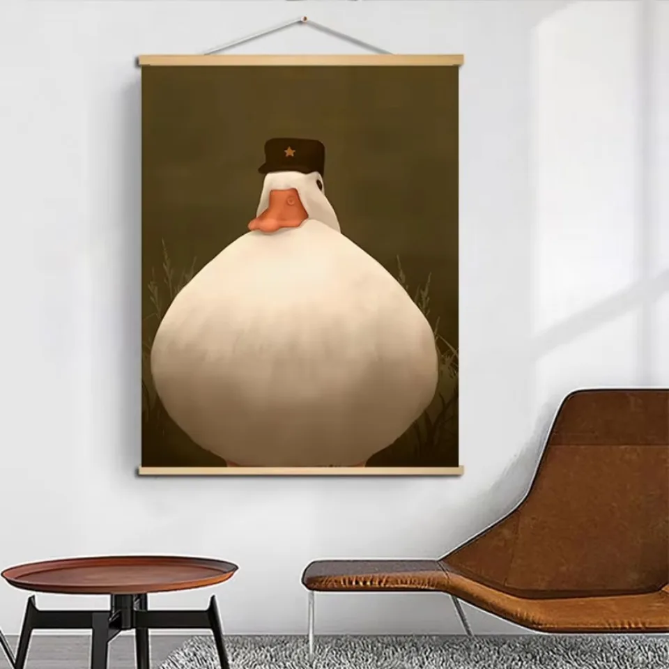 Funny Poster Pathetic Humor Duck Judgmental Canvas Painting Soild Wood Scroll Hanging Wall Art Print Home Decor Gift Cuadros