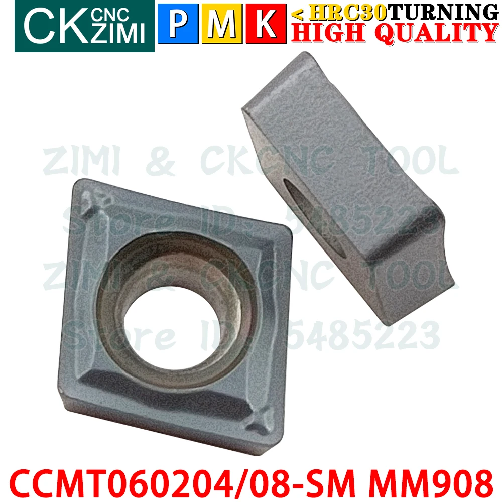CCMT060204-SM MM908 CCMT060208-SM MM908 Carbide Inserts External Internal Turning Inserts Tools CCMT CNC Metal Lathe Cutter Tool