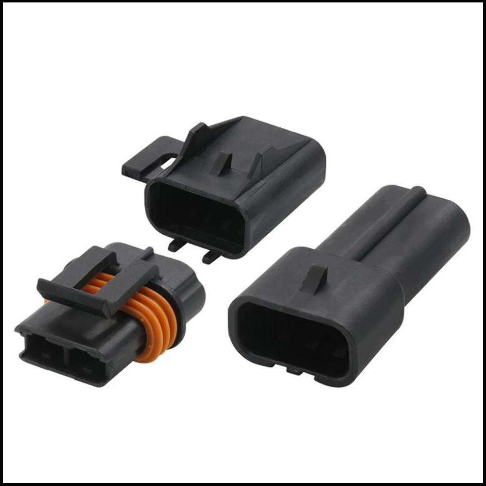 

200SET DJ70232Y-6.3-11/21 Automotive wiring harness connector terminals 2 pin Plug socket rubber seal