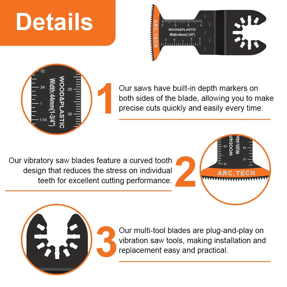 ใบเลื่อยอเนกประสงค์ 50 ชิ้น สำหรับโลหะ ไม้ พลาสติก ชุดใบมีดอเนกประสงค์สำหรับเครื่องมืออเนกประสงค์ ใบมีดสำหรับเครื่องมืออเนกประสงค์ Bosch Dremel Fein Worx