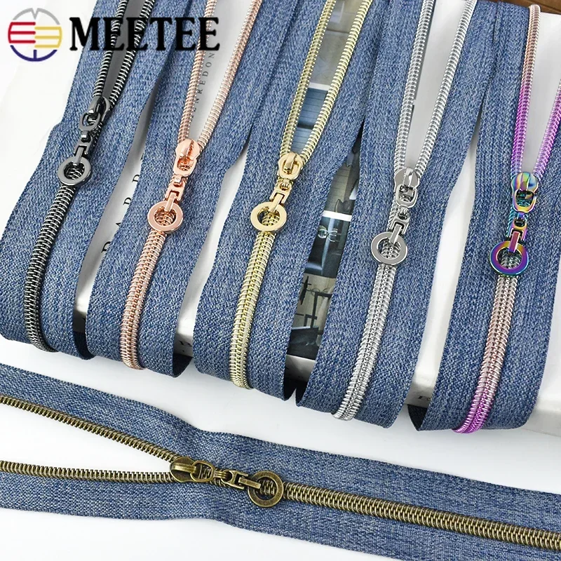 1/3/5/10Meters 5# Nylon Zipper for Sewing with Zippers Sliders Zip By The Meter Bag Zips Puller Head Reapirt Kit DIY Accessories