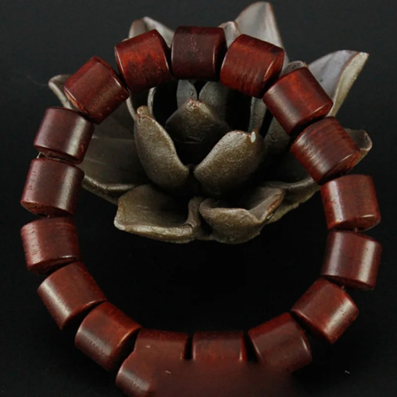 Yunyuan Rosewood Wooden Barrel Bead Buddhist Bracelet 108 Beads, Complete Specifications