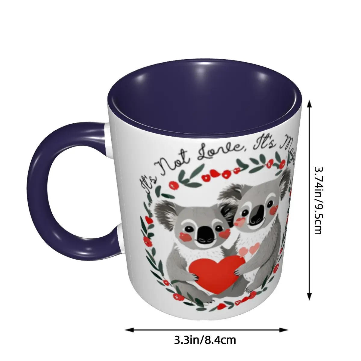 Quirky Valentine's Day Merch Love Redefined Koala Bear Mug Ceramic Coffee Cups Tea Mugs Milk Cup Drinkware Gifts for Woman Man