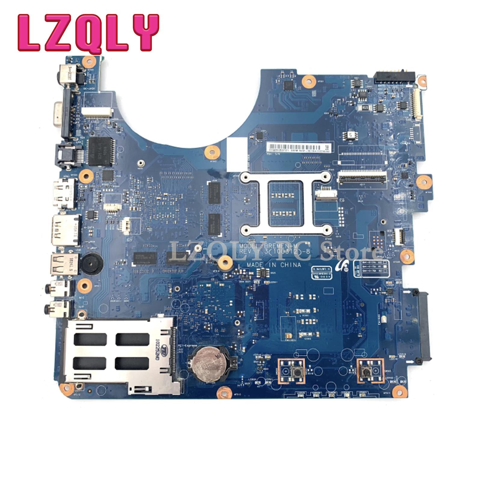 LZQLY For Samsung R580 NP-R580 BA41-01175A BA92-06130A BA92-06130B BA92-06133A Laptop Motherboard HM55 GT330M Free CPU