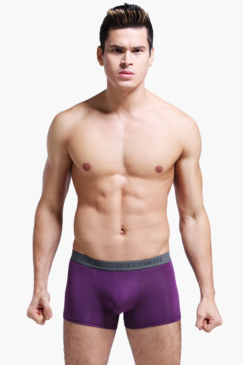 

Мужские трусы-боксеры из 3 предметов из модала со средней талией, дышащие сексуальные боксеры Wicks для мужчин