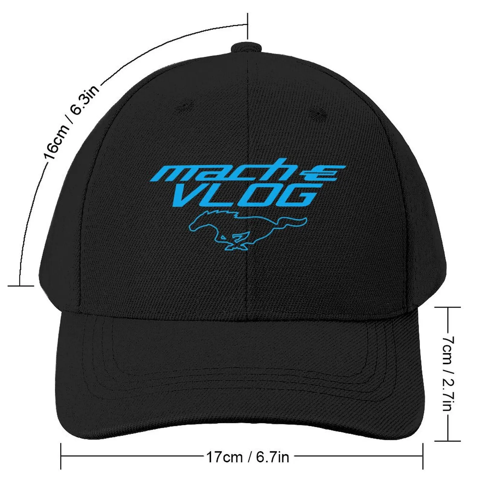 Mach-E Vlog with Pony Merch Baseball Cap Brand Man cap sun hat Golf Cap Sports For Girls Men's