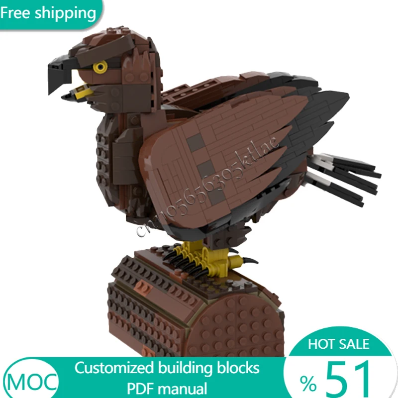

805 PCS Animal Golden Eagle MOC Customize Modular Building Block Creative Design Educational Learning Toy DIY Assembly Toy Gift
