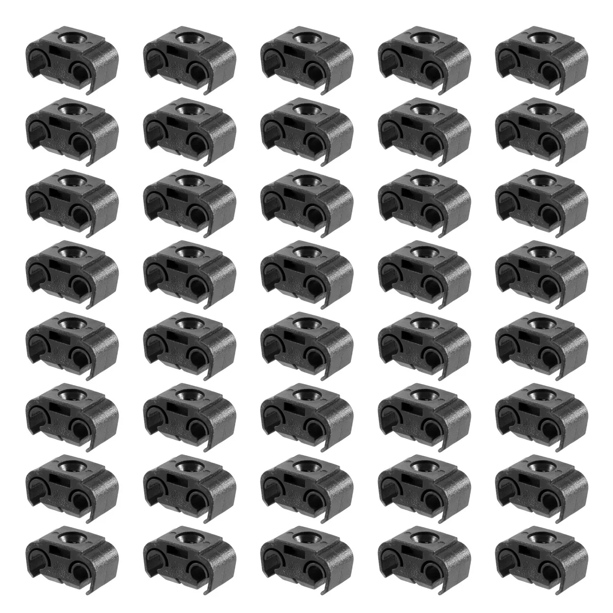 40PCS 2 Point Brake Pipe Line Retaining Clip Holder Bracket 811611797 Double Conduit Base Brake Cable Clip 4.75mm