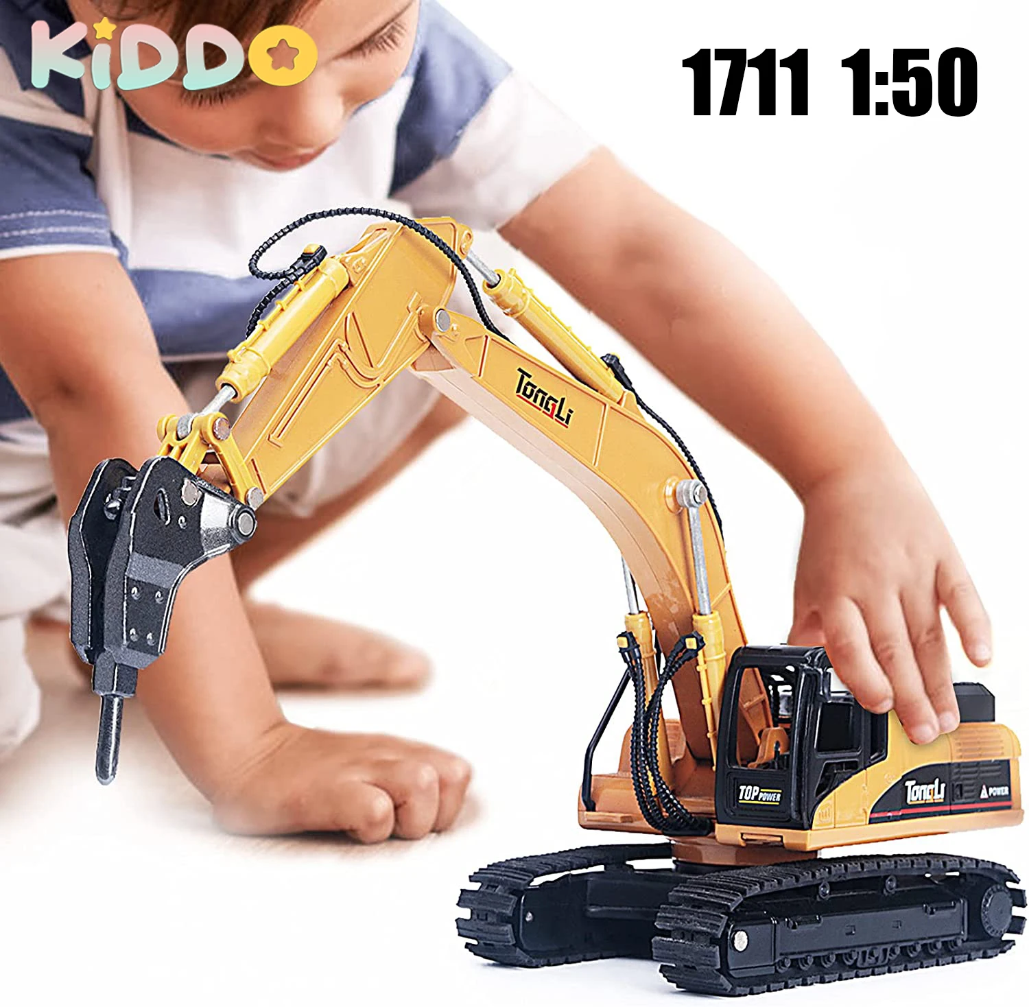 Huina 1:50 Diecasts Backhoe Loader Dump Truck Diggger Toy Vehicles Bulldozer Model Excavator Toys Collectables Christmas Gifts