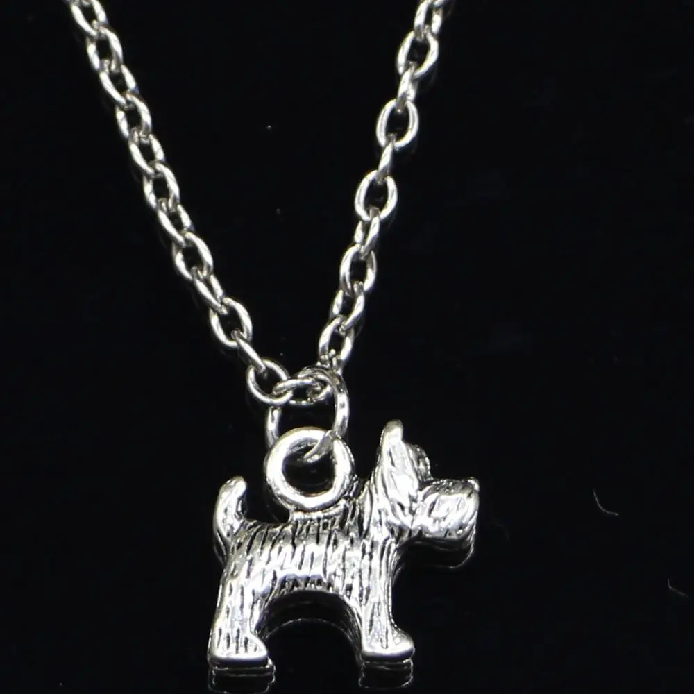 20pcs New Fashion Necklace 14x12mm dog Pendants Short Long Women Men Colar Gift Jewelry Choker