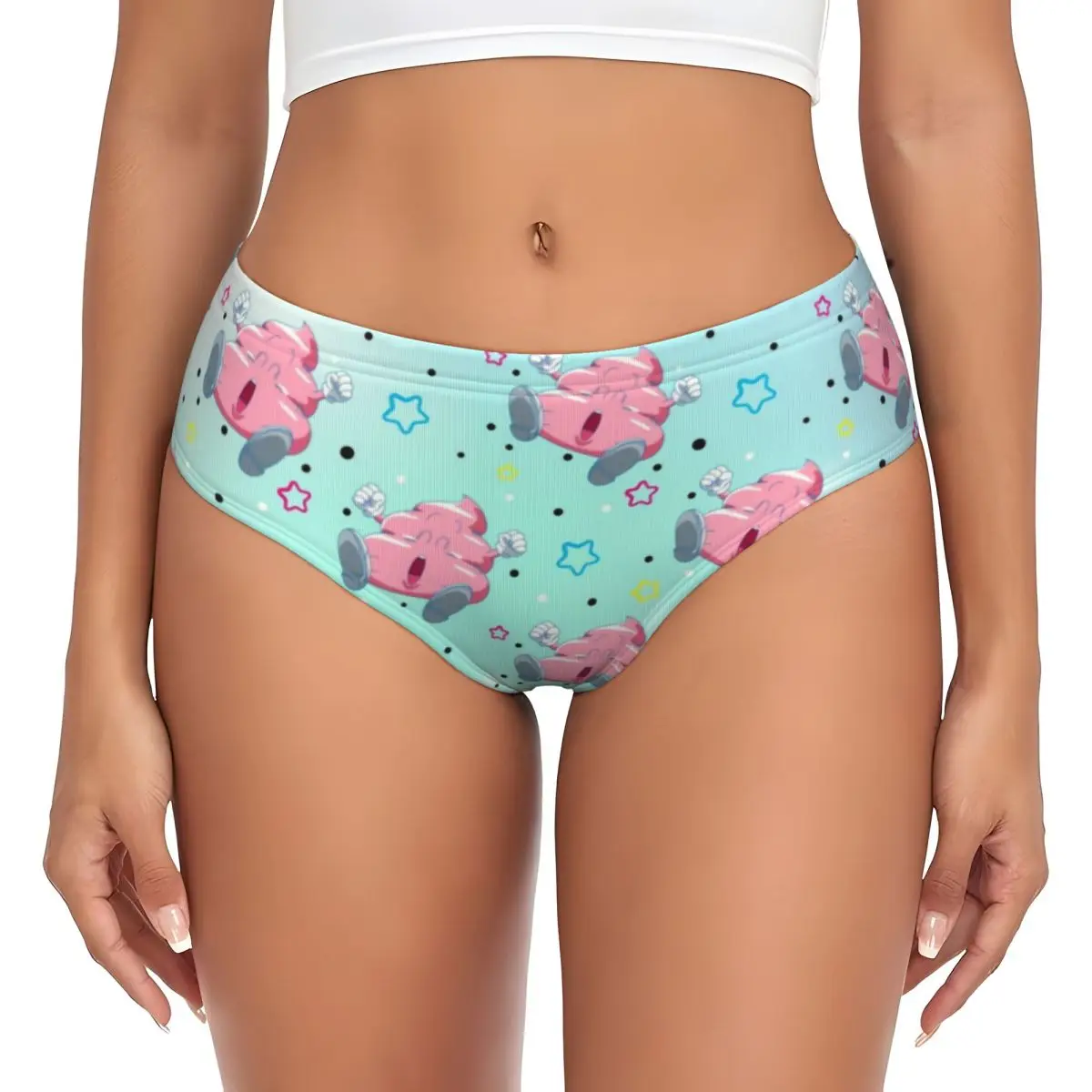 Patrón de caca personalizado! Calzoncillos cortos para mujer, pantalones cortos elásticos y cómodos, bragas Dr. Slump Brief
