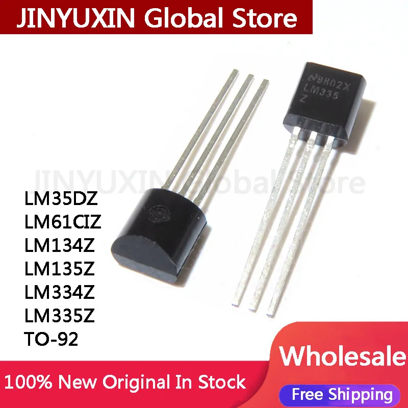 10Pcs New LM35DZ LM61CIZ LM134Z LM135Z LM334Z LM335Z TO-92 IC Chip Wholesale