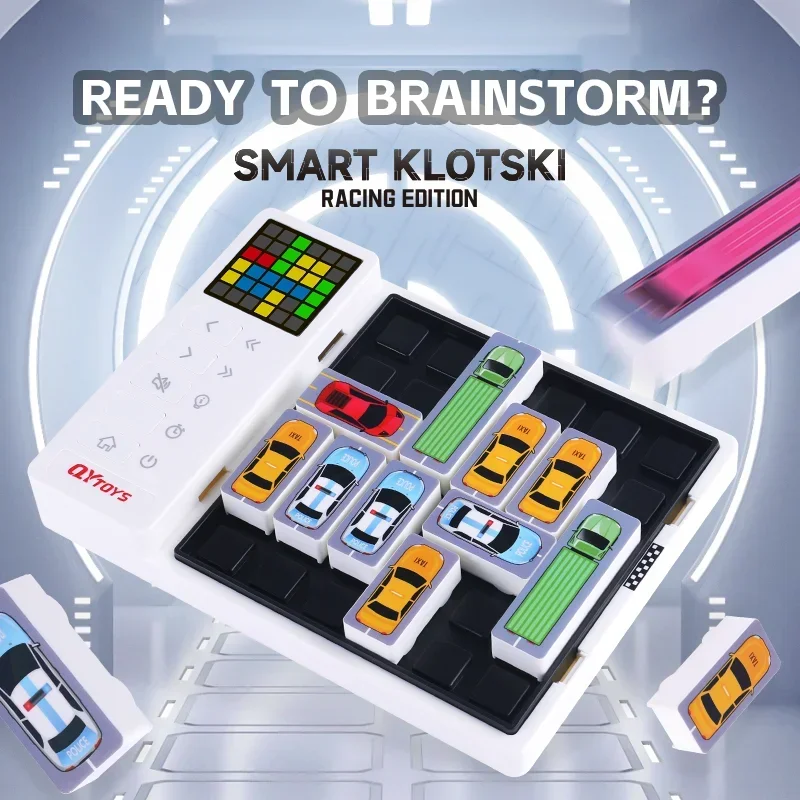 QiYI Smart Racing Puzzle Logic Brains Teaser Huarong Road Board Game Early Educational Enlightening Toys