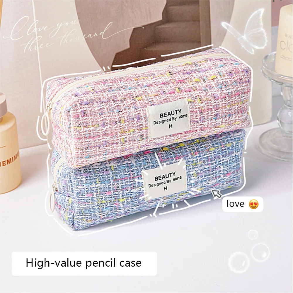 New Canvas Pencil Case High-end High Value Pen Bag Large-capacity Pencil Bag