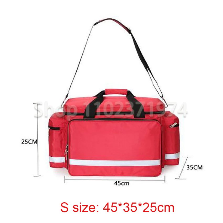 Empty First Aid Medical Bag Waterproof Large Capacity EMS Bag for Outdoor Travel Clinic Nursing Rescue Camping Storage Bag