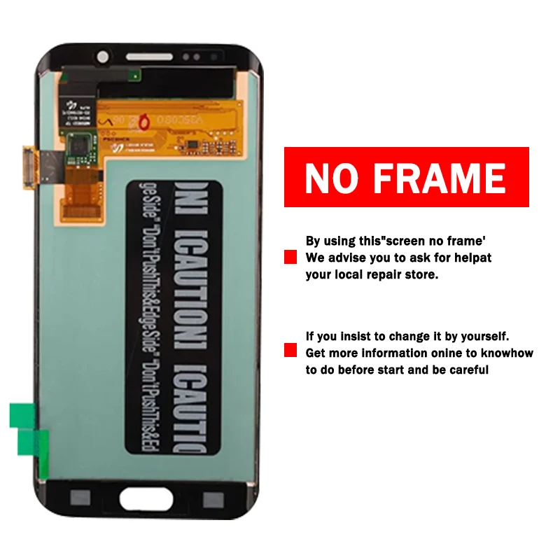 5.1“ Super AMOLED For Samsung S6 edge S6edge LCD Display Touch Screen Digitizer Assembly G925 G925F Display with Frame