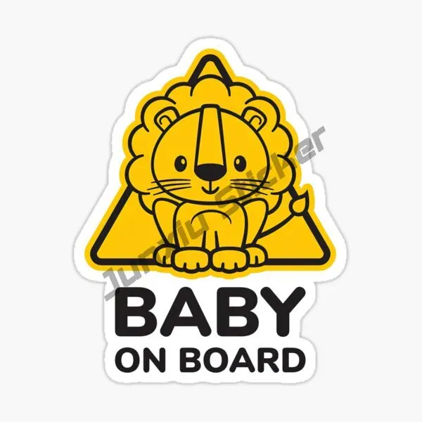 Baby on Board Baby in Car Cute Cartoon Sticker Cool Car Decal for Window Bumper Scratch Resistant Anime Baby Car Accessories view 5