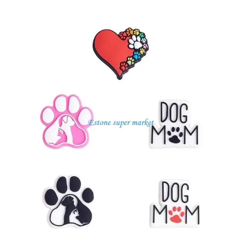 090B 10 Stück DIY-Armbänder, Schlüsselanhänger, Basteln, Hundepfoten, Silikonperlen, personalisierter Schmuck